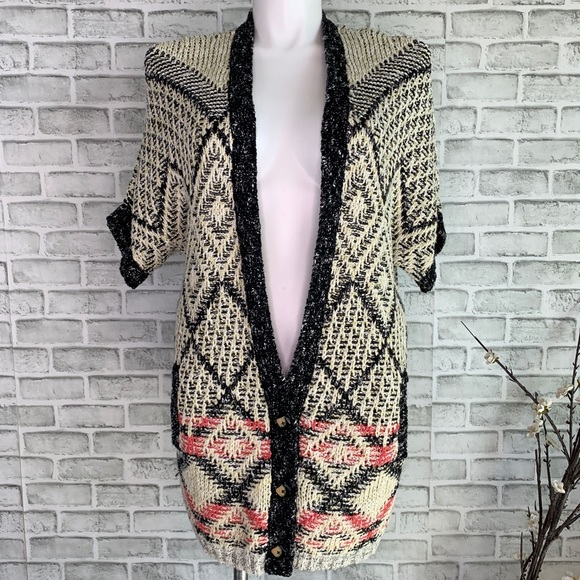Cabi Dolman Sleeve Button Front Sweater Medium